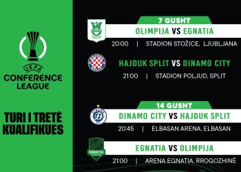 UEFA Conference League/ Përcaktohen oraret e ndeshjeve të raundit të tretë për Egnatian & Dinamo City-n