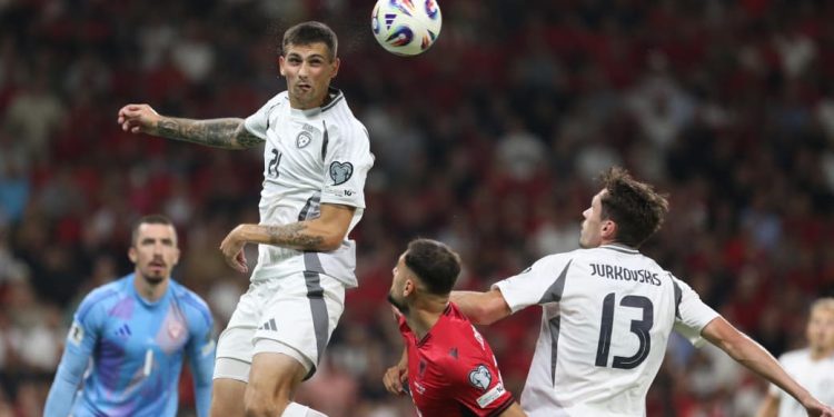 LIVE/ 20 minuta nga fundi, nuk ndryshon rezultati në Shqipëri-Letoni (VIDEO)