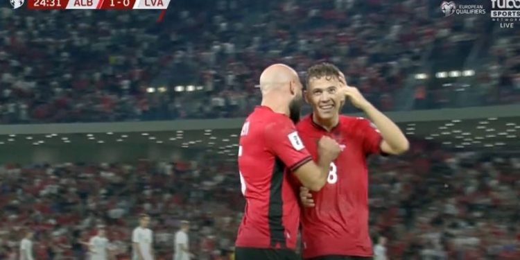 Festë në “Air Albania”, Asllani shënon ndaj Letonisë