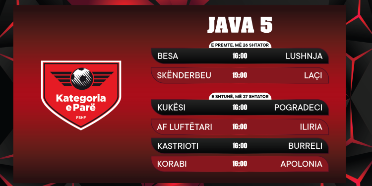 Kategoria e Parë/ Java e pestë ofron sfida interesante, spikat ndeshja Skënderbeu – Laçi