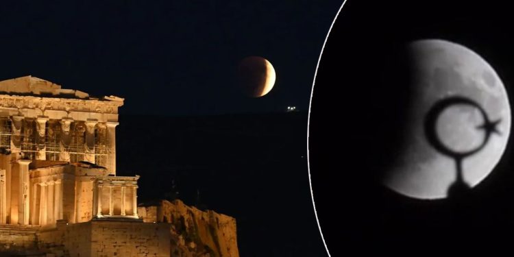 FOTO/ Imazhe fantastike në mbarë Evropën të eklipsit hënor, fenomeni magjeps banorët e Athinës dhe Stambollit