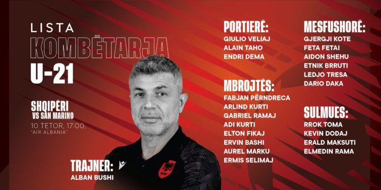 9 futbollistë nga Superliga, Alban Bushi publikon listën për miqësoren me San Marinon