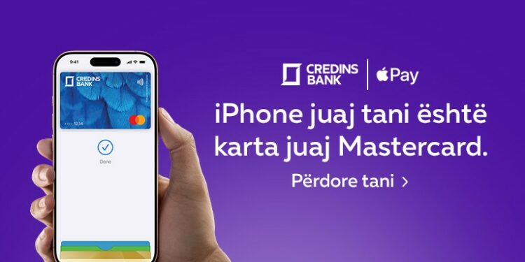 Credins Bank sjell Apple Pay për mbajtësit e kartave Mastercard