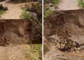 Përmbytjet në Delvinë, shembet ura që lidh 3 fshatrat, banorët mbeten të izoluar