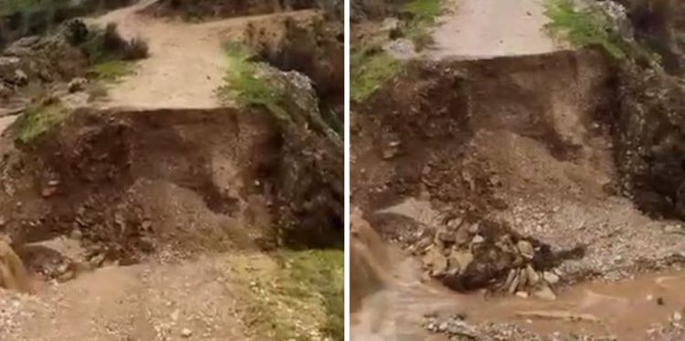 Përmbytjet në Delvinë, shembet ura që lidh 3 fshatrat, banorët mbeten të izoluar