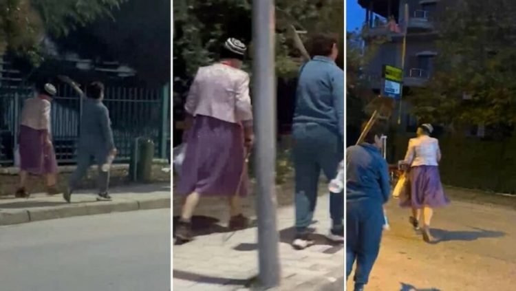 Çudira shqiptare, 69-vjeçari vishet si grua për të dalë nga arresti shtëpiak (Video)