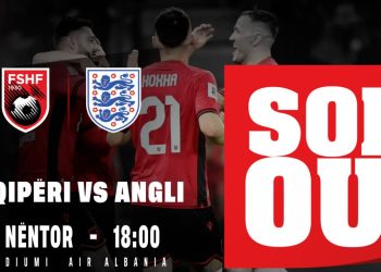 Air Albania “Sold Out”, shiten të gjithë biletat me Anglinë