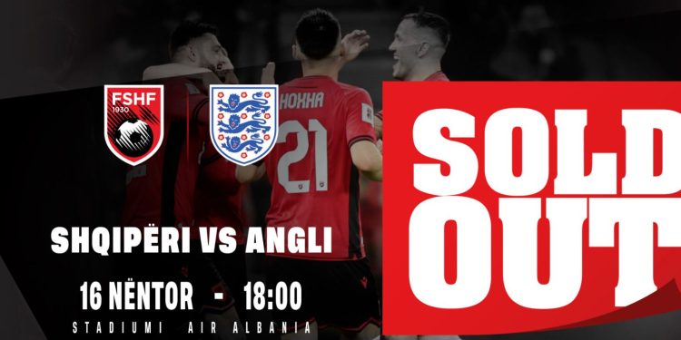 Air Albania “Sold Out”, shiten të gjithë biletat me Anglinë