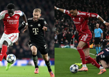 VIDEO/ Barazim me gola në pjesën e parë te Arsenal-Bayern, Reali përmbys Olympiacos në Champions