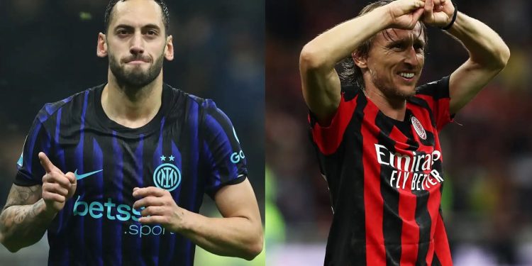 Derbi po afron, Çalha VS Modriç, dueli i mesfushës përcaktues në sfidën Inter-Milan