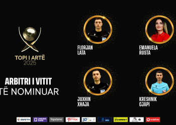Mbrëmja Gala “Topi i Artë 2025/ “Arbitri i Vitit”, këta janë 4 emrat e nominuar për këtë edicion