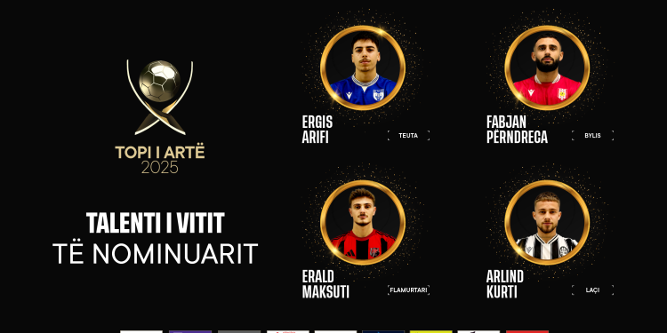 Mbrëmja Gala “Topi i Artë 2025/ Trofeu “Talenti i Vitit për djem”, njihuni me futbollistët e nominuar