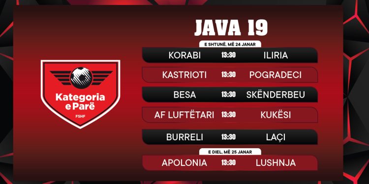 Java e 19-të e Kategorisë së Parë, Skënderbeu, Laçi dhe Pogradeci luajnë në transfertë