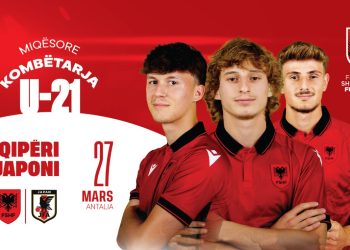 Kombëtarja U-21 / Shqipëria test miqësor me Japoninë më 27 mars