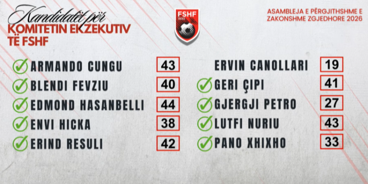 Nga Blendi Fevziu te Geri Çipi, kush janë anëtarët e rij të Komitetit Ekzekutiv të FSHF-së