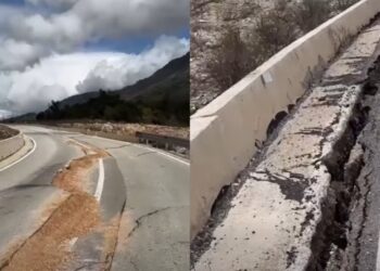 E frikshme/ Çahet rruga në aksin Kuç-Qeparo, rrezik aksidenti për shoferët