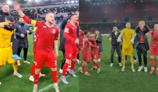 VIDEO/ Suksesi në derbi, lojtarët e Partizanit festojnë bashkë me tifozët, këngë dhe kërcim në “Air Albania”