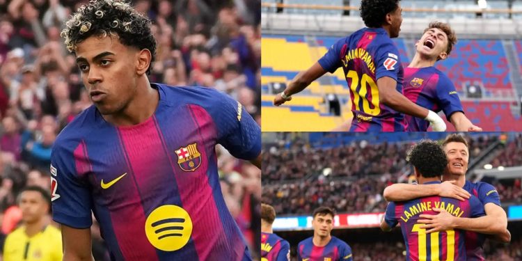 La Liga/ Super Lamine Yamal, talenti katalanas realizon “hat-trick”, Barcelona kryeson për 48 orë renditjen
