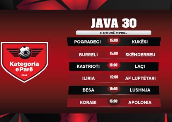 Kategoria e Parë/ Java e 30-të luhet të shtunën në orën 15:00