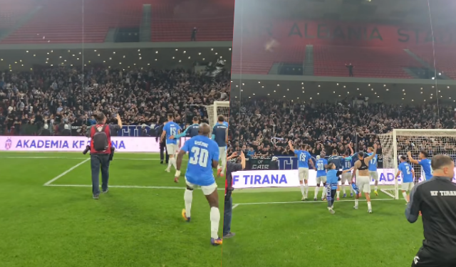 VIDEO/ Edhe Tare me të huajt të ekzaltuar, lojtarët e Tiranës festojnë fitoren në derbi me ofendime kundër Partizanit