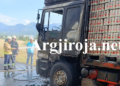 Digjet në Kakavijë kamioni i ngarkuar me birra “Elbar” (FOTO)