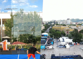 Ministri Blendi Gonxhja nga Sheshi “Skënderbej”, i transformuar në kryeqendrën ndërkombëtare të Padel-it