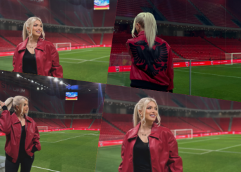 FOTO/ Gazetarja e sportit më tërheqëse se asnjëherë, në tribunat e “Air Albania” sundojnë ngjyrat kuqezi