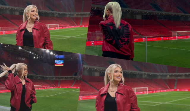 FOTO/ Gazetarja e sportit më tërheqëse se asnjëherë, në tribunat e “Air Albania” sundojnë ngjyrat kuqezi
