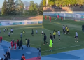 VIDEO/ Skandali në Korçë, lojtarët e Laçit sulmohen gjatë festës