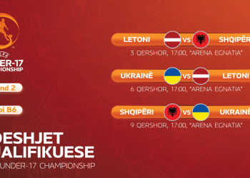 Raundi i dytë i Euro U-17 do të zhvillohet në Shqipëri në muajin qershor. Kombëtarja, pjesë e grupit B6 së bashku me Ukrainën e Letoninë