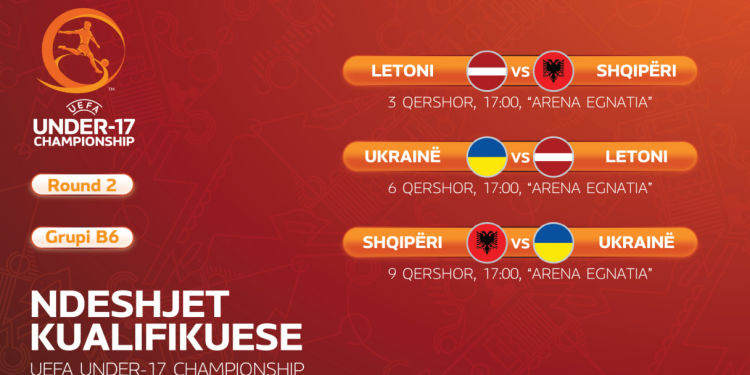 Raundi i dytë i Euro U-17 do të zhvillohet në Shqipëri në muajin qershor. Kombëtarja, pjesë e grupit B6 së bashku me Ukrainën e Letoninë