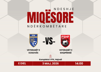 Veteranët e Shqipërisë & Kosovës luajnë vëllazëroren speciale në kuadër të 10-vjetorit të pranimit të Kosovës në UEFA