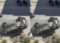 Aksident i rëndë me makina të përmbysura në Sarandë