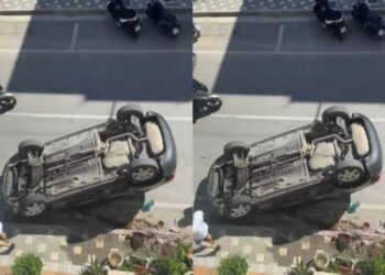 Aksident i rëndë me makina të përmbysura në Sarandë