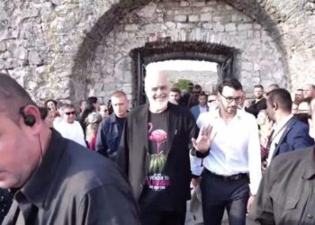 Rama shfaqet me bluzë me flamingo, simboli i protestës për Zvërnecin