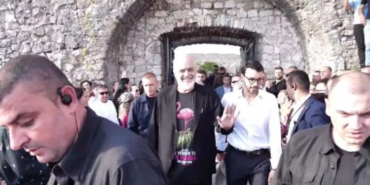 Rama shfaqet me bluzë me flamingo, simboli i protestës për Zvërnecin
