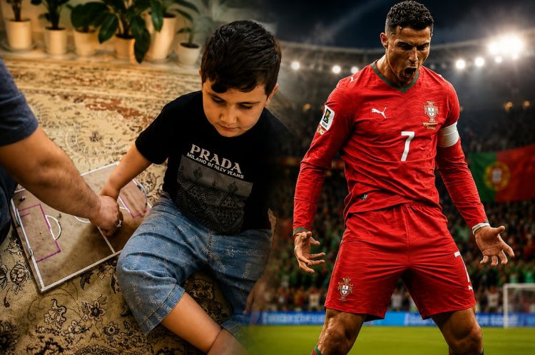 Momente prekëse, babai ndihmon djalin e tij të verbër, reagimi i 9-vjeçarit për golin e Ronaldos është i paçmueshëm (VIDEO)
