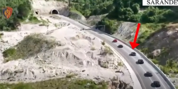 Trafikonte 4 pistoleta në Sarandë, shihni si arrestohet i riu në tunelin Skërficës: Policia, mos lëviz… (VIDEO)
