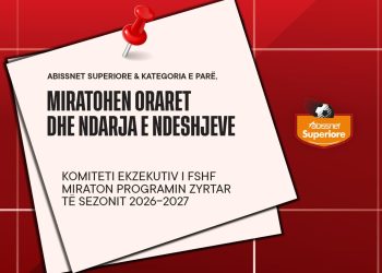 Komiteti Ekzekutiv miraton shpërndarjen e re të orareve të ndeshjeve në Abissnet Superiore dhe Kategorinë e Parë