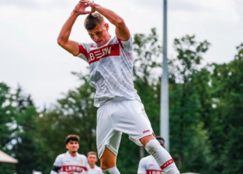 Shkëlqen sulmuesi i Shqipërisë U19, shënon 3 gola me ekipin gjerman në ndeshjen e Ligës së Kampioneve për të rinj
