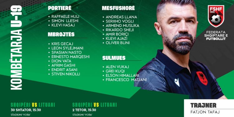 Miqësoret e Kombëtares U-19 kundër Lituanisë / Trajneri Fatjon Tafaj fton 22 lojtarë – Balkanweb.com – News24