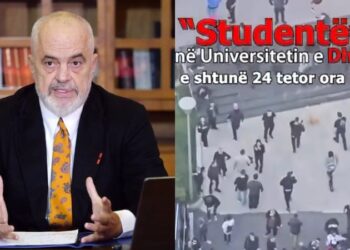 “Studentët në Universitetin e Dhunës”, Rama nxjerr pamjet e protestuesve me maska në selinë e PD (VIDEO)